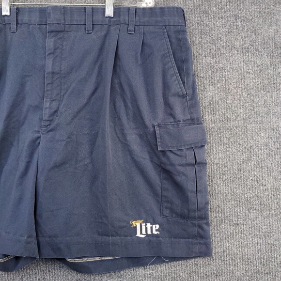 Riverside Men's Employee Uniform Cargo Shorts Blue Size 46 Miller Lite Beer - Picture 7 of 11